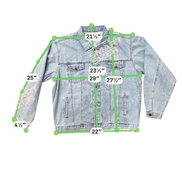 Vintage Aladdin Las Vegas Denim Jacket Light Wash Embroidered Magic Carpet XL - Picture 6 of 7